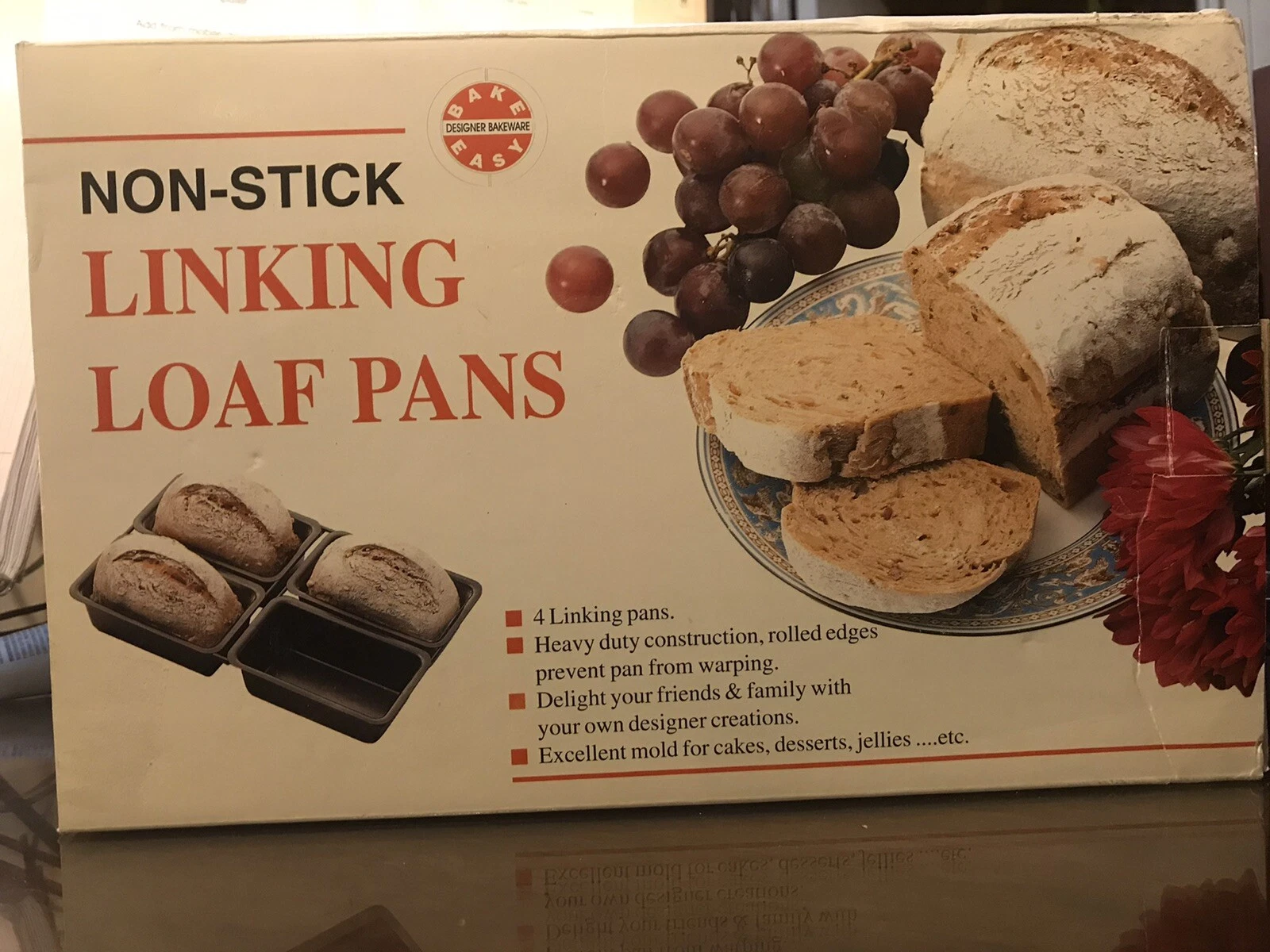 non-stick linking loaf pans bake easy designer bakeware