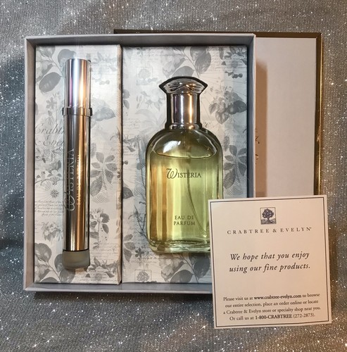Crabtree Evelyn Classic WISTERIA Eau De Parfum 1.7oz & 0.1oz Roll On Gift Set - Picture 5 of 7
