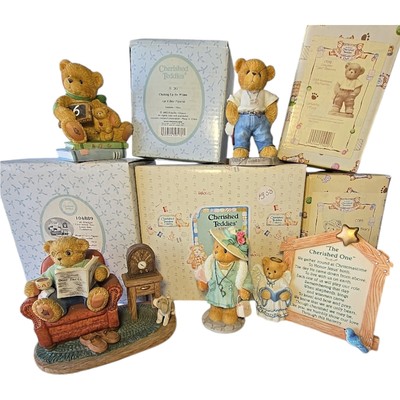  Lot of 5 Cherished Teddies Family with love, Mommy Daddy Baby Eleanor Vintage