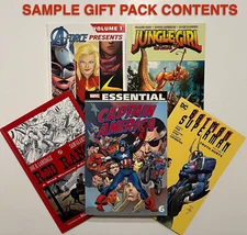 Graphic Novel Comic Book Gift Pack Grab Bag 5 TPBs/HCs Assorted Marvel/DC/Indy