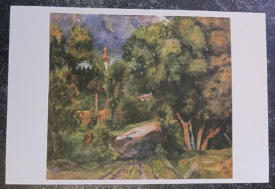 art postcard Aristarkh Lentulov After the thunderstorm Russian painting unposted