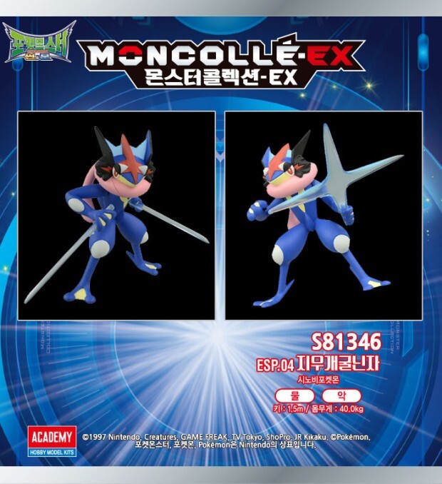 TAKARA TOMY Pokemon Moncolle Figure : ASH-GRENINJA Mini Figure