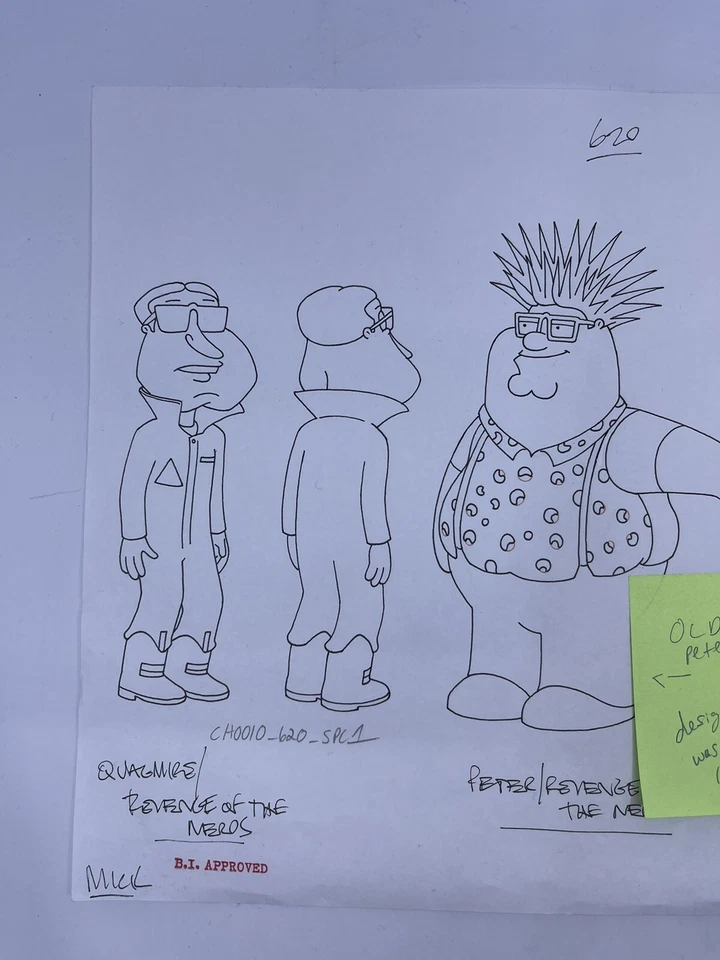 Family Guy Revenge Of The Nerds Peter Quagmire Дизайн Персонажа оригинальное искусство - Изображение 3 из 4