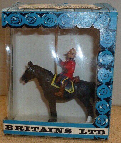 BRITAINS "SWOPPET " MODEL No.699 ROYAL CANADIAN MOUNTED POLICE TROOPER BOXED - Picture 1 of 4