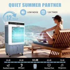 Evaporative Cooler Swamp Cooler 3-in-1 3000m³/h 3.5Gal 12h Timer Humidifier