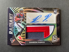 2022 SPECTRA DAMEON PIERCE ROOKIE PATCH AUTO RC 16/99 TEXANS 3 COLOR