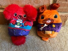 Set of 2 Dogs Vs. Squirls Bean Bag Plush Otis and Scarlett