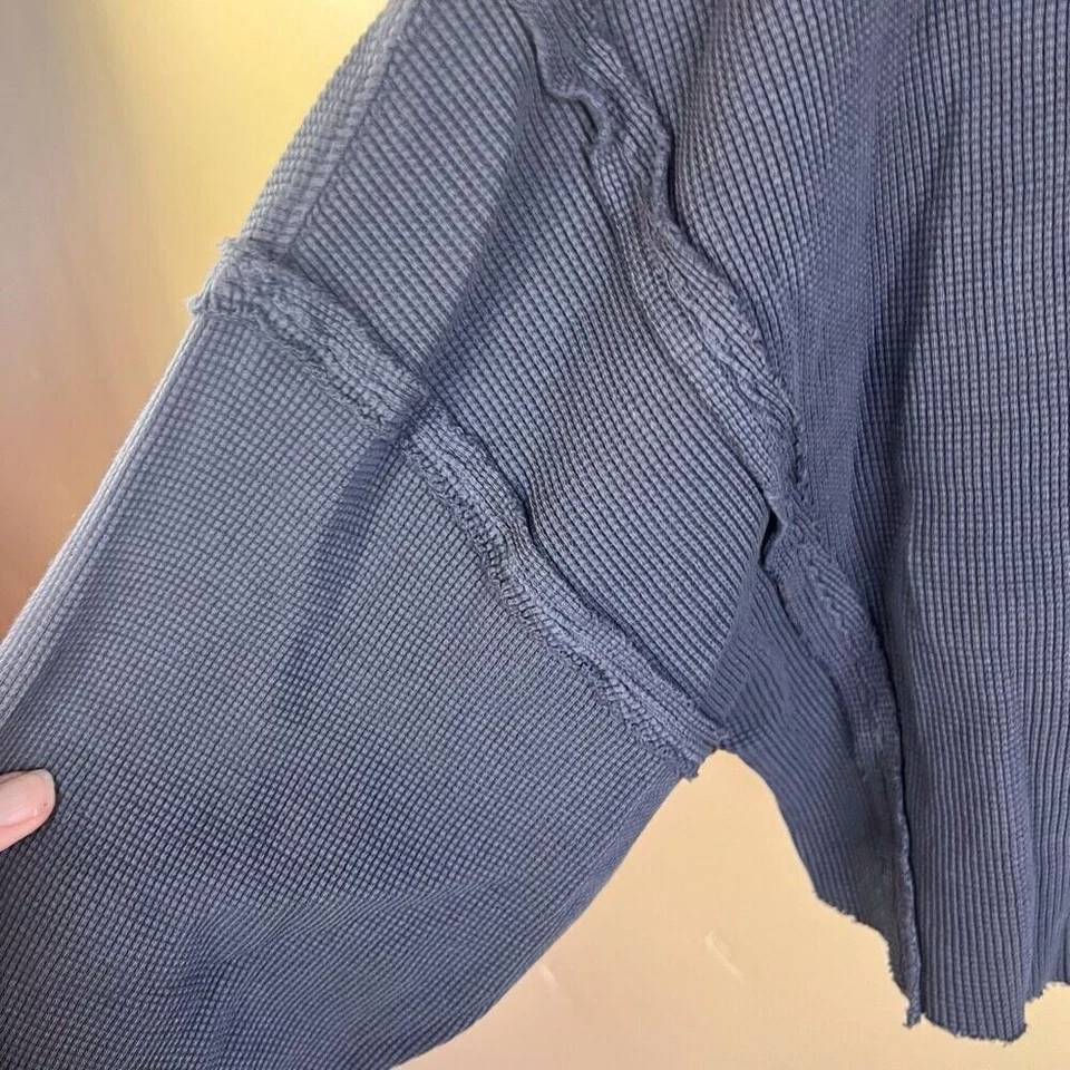 Top We the Free People para mujer Ellie térmico holgado boho azul talla XS de gran tamaño Foto 3 de 4