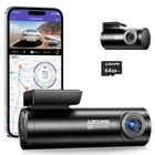 AZDOME 4K Dash Cam WiFi GPS Voice Control Dash Camera Parking Mode 64GB SD Card
