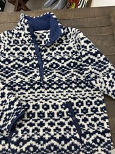 Vineyard Vines Sherpa Zip Fair Isle Deep Bay Popover Sweatshirt Sz M