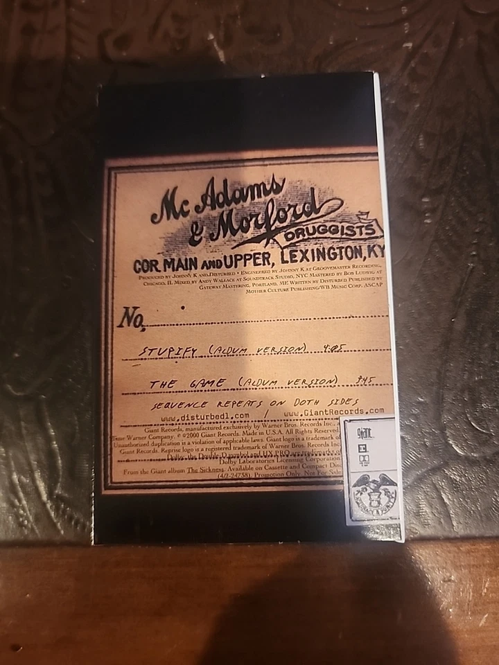 Vintage 2000 Y2K Disturbed Stupify The Game Promo Sampler Cassette Tape - Image 2 of 4