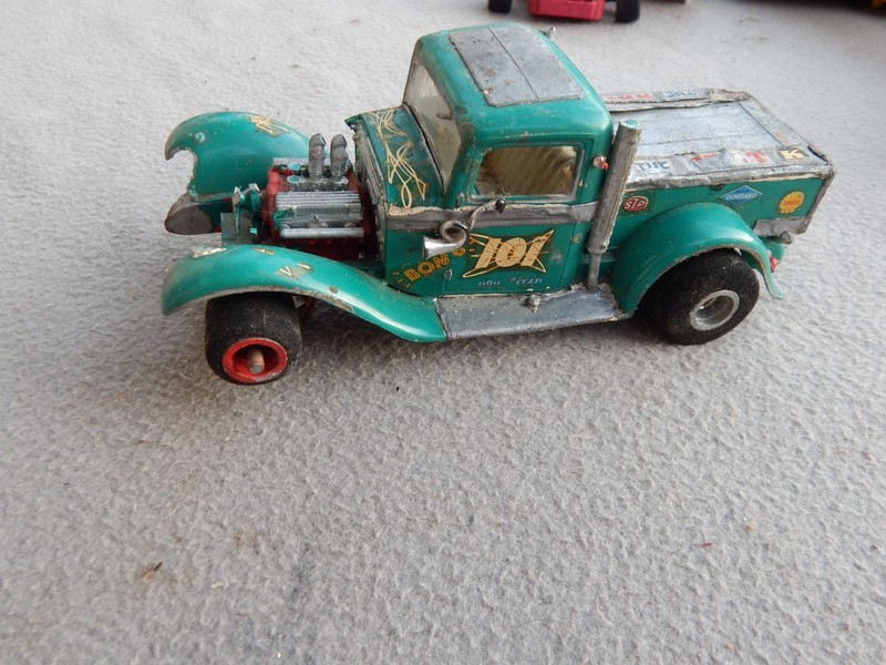 Vintage Home Made Hot Rod Pickup Slot Car Parts Unknown Scale Estate Find