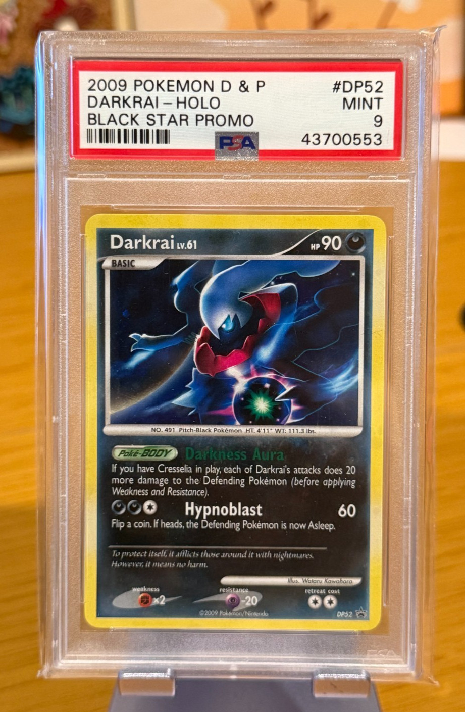 POKEMON BLACK STAR PROMO DARKRAI #DP52 HOLO FOIL CARD PSA 9 MINT