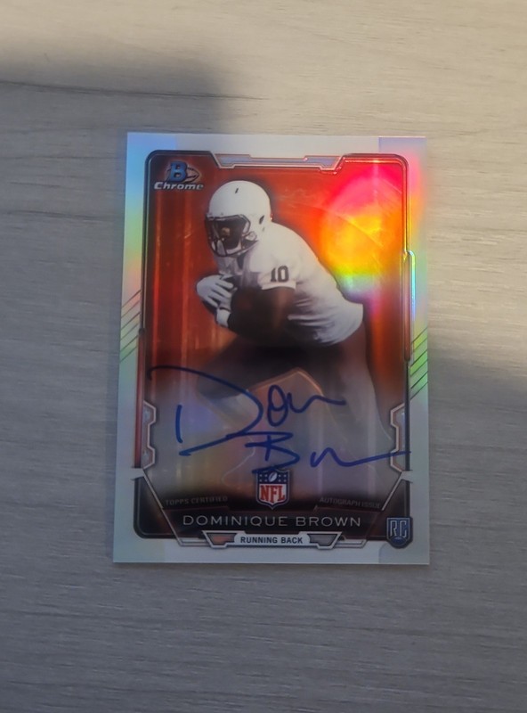 2015 Bowman - Chrome Rookie Autographs Dominique Brown #RCRA-DB Refractor...