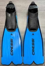 Adult Cressi Rondinella Closed Heel Snorkel Fins Blue - Size 7-8 Lot 120 