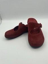 Vionic Joan Orthaheel Mule Women s Slip On Shoes Sz5 Suede Floral Accent Merlot
