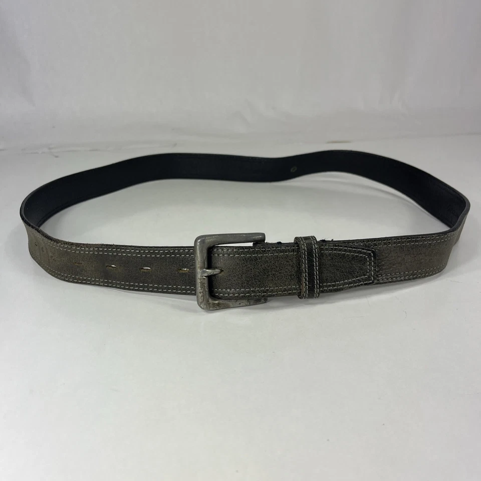 Cinturón de Trabajo Timberland Estirado Usado Negro Cuero Genuino - Para Hombre Talla 36 Foto 2 de 4