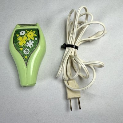 VTG Lady Sunbeam Electric Leg Arm Women Shaver Lime Green Retro Flowers WORKS