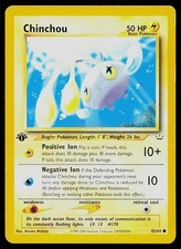 Pokemon Card Neo Revelation Chinchou 42/64 1st Edition Common
