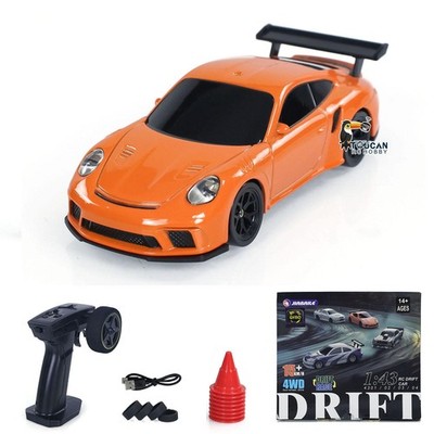 RC Mini Drift Race Car Gyro Radio Control High Speed Model 1/43 Toy Traffic Cone