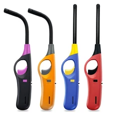 4 Pack Lighter Refillable Butane Lighters, Candle Lighters for Candle Camping...