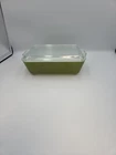 Vintage Pyrex Verde Avocado Olive Green 1.5 QT Refrigerator Dish 503 & Glass Lid