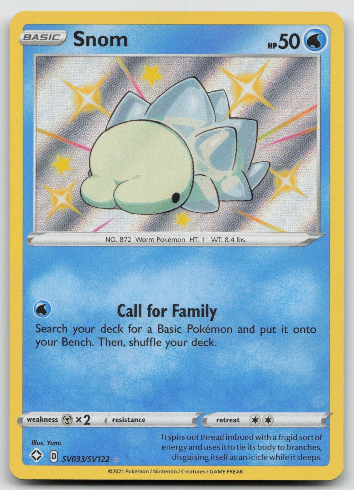 Snom Shiny Holo Rare Shining Fates: Shiny Vault SV033/SV122 NM