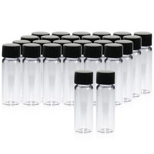 4ML Small Clear Glass Vials with Screw Caps 20 PCS 1 Dram 15mm x 45mm Tiny Jars