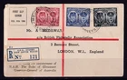 AUSTRALIA 1945 REGISTERED FDC TO UK, DUKE OF GLOUCESTER ISSUE, "MEDAWAR" #C2136