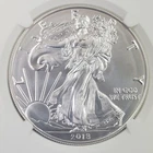 2018-W US BURNISHED Silver Eagle "Early Release"-1 oz .999 Fine Silver-NGC MS70