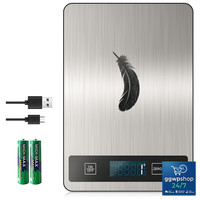 KüChenwaage Elektronik USB C 15Kg HochpräZise 1G Lebensmittelwaage Mit Batterien