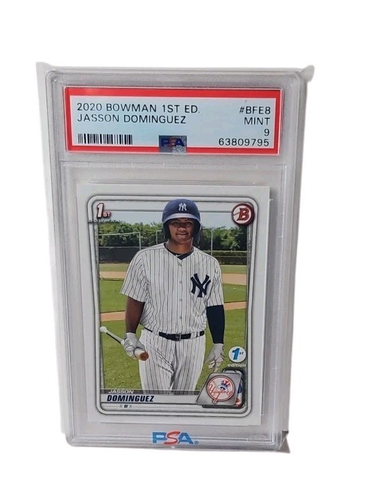 🔥2020 Bowman Chrome #BCP8 Jasson Dominguez Prospects 1st Bowman PSA 9 - MINT