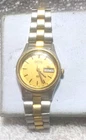 Seiko Quartz Watch 3Y03-0A19 Women Day Date Gold Dial Bracelet New Bat Works !!