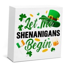 St. Patrick's Day Decor Sign - Holiday Let the Shenanigans Begin color 13