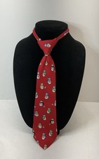 TALBOTS KIDS Christmas  Snowman Playing Different Sports   Silk Tie