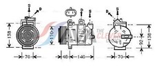 Kompressor Klimaanlage AVA Clever Choice OLAK356 für ZAFIRA OPEL 12V T98 16V F75