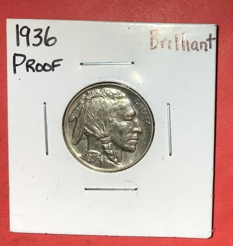 1936 US "Brilliant" PROOF Buffalo Nickel! Very Low Mintage of 4,420! SCARCE!
