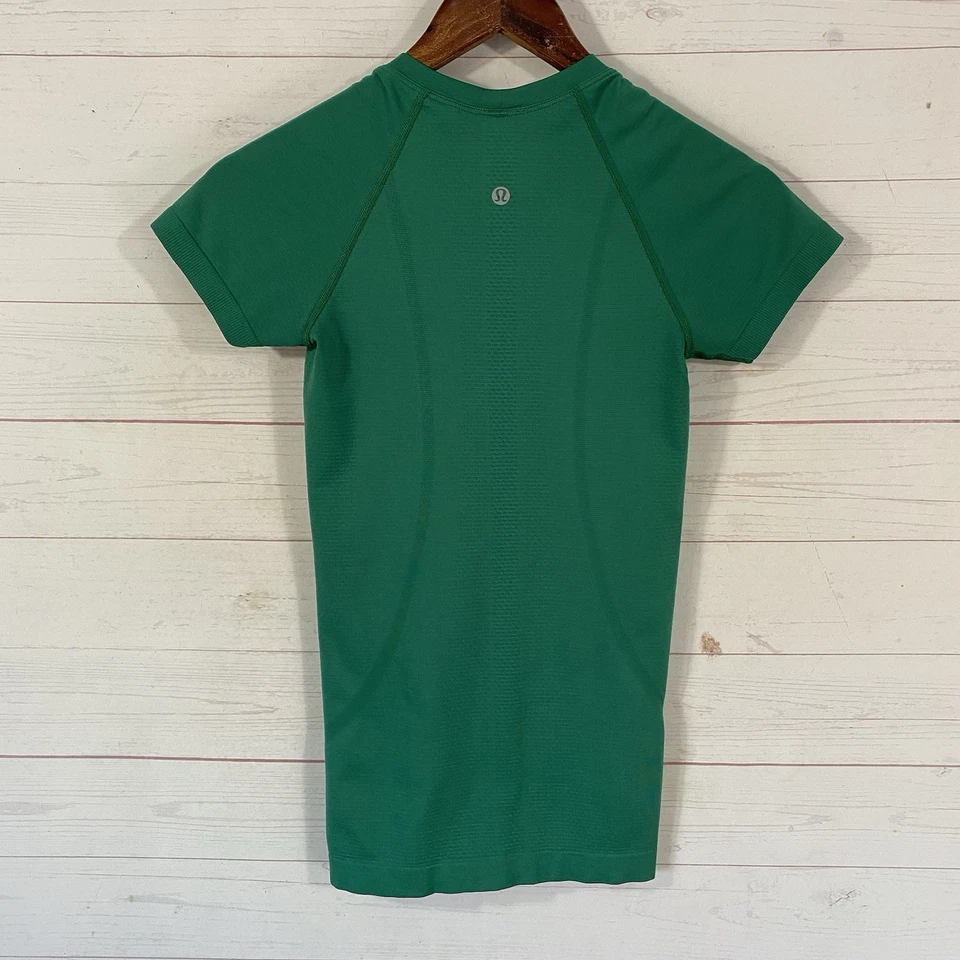 Camisa Lululemon Mujer Swiftly Tech Manga Corta Talla 2 Verde Pullover Elástico Foto 3 de 4