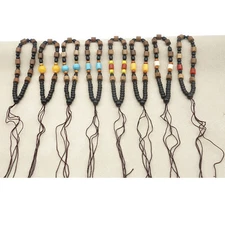 10 pieces Hanging  Rope Playing  Rope Chicken  Wing Wood Agate Turquoise Handle