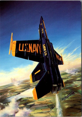 #ad #ad Kalamazoo Michigan U.S. Navy Fighter Jet Continental Postcard A526 $4.95