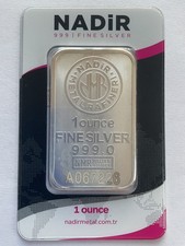 1oz Silver Bar Nadir Minted