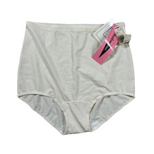 Vintage Shadowline Lingerie Womens L Nylon Stretch Ultralight Granny Panty 80s