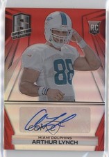 2014 Panini Spectra Rookie Auto Red Prizm 3/10 Arthur Lynch #298 Auto nd3