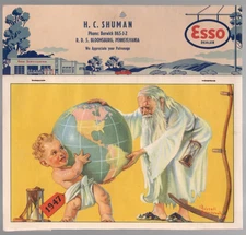 ESSO 1947 Calendar Russell Sambrook Bloomsburg Pennsylvania