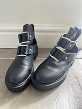 Black Ankle Boots Chunky Chelsea Style UK 3 EU 36