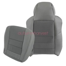 For 2003-2007 Ford F350 F450 F550 Passenger Bottom & Top Cloth Seat Cover Gray