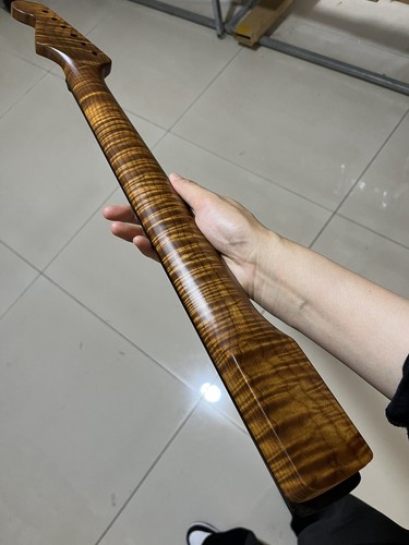 BEST floyd nut Rosewood 22frets Strat Roasted Flame Maple Electric guitar neck - Picture 5 of 10
