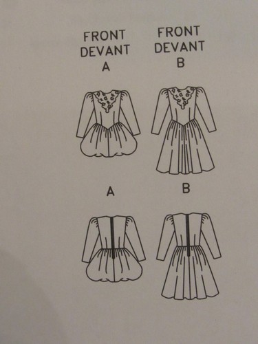 Lovely OOP BUTTERICK 3713 Girls Dress in 2 lengths PATTERN 7-8-10/12-14 UC - Picture 2 of 3