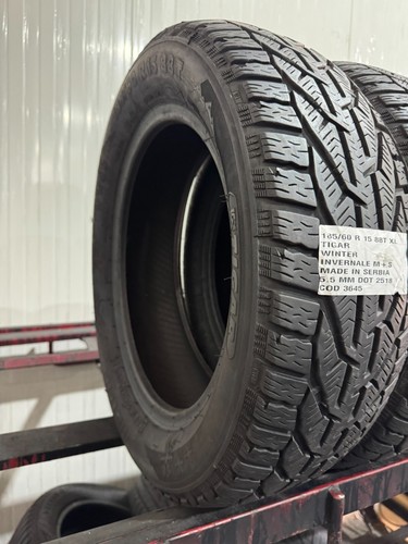 4 PNEUMATICI USATI 185/60 R 15 88T XL TIGAR INVERNALE M+S 5.5 MM DOT 2518 GOMME - Foto 4 di 6