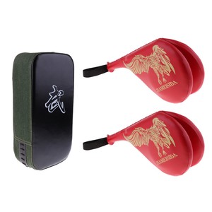 1 Set Mma Muay Thai Taekwondo Kicking Mats Curved Punching Mitts